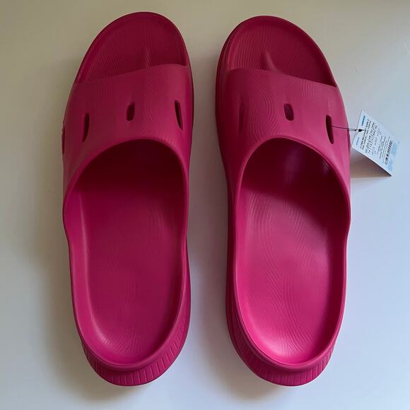 Hoka Ora Recovery Slide 3 Sandals Chunky Comfort Unisex Pink Yarrow W16/M14 NEW main image 12